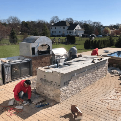 Outdoor Kitchen Fireplace Firepits